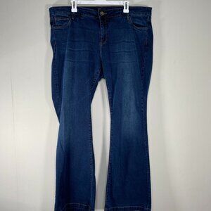 KUT from the KLOTH Chrissy Flare Denim Jeans Women's 20W Blue Casual Pants